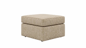 Chenille-footstool-Beige