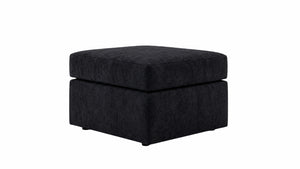 Chenille-footstool-Black_1