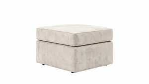 Chenille-footstool-Cream