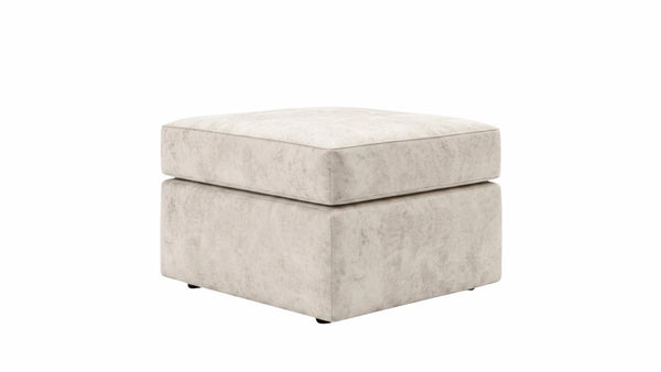 Chenille-footstool-Cream