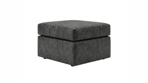 Chenille-footstool-Darkgrey