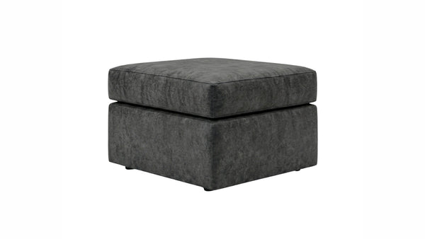 Chenille-footstool-Darkgrey