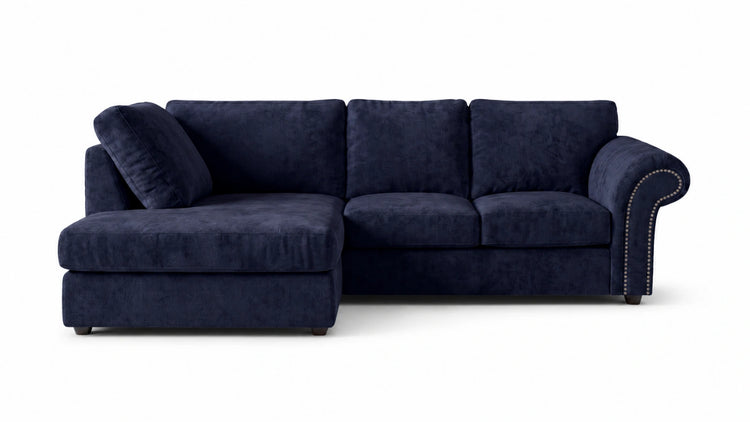 chenille-midnight blue-Left Hand Facing