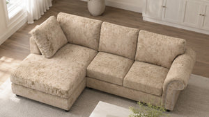 chenille-Beige-Left Hand Facing