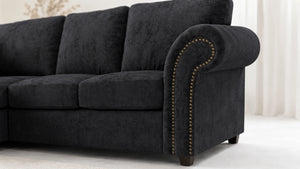 chenille-Black-Left Hand Facing