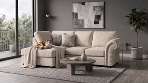 chenille-cream-Left Hand Facing