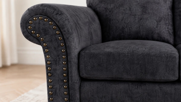 chenille-darkgrey-Left Hand Facing