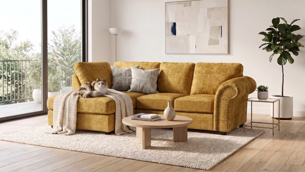 chenille-mustard-Left Hand Facing