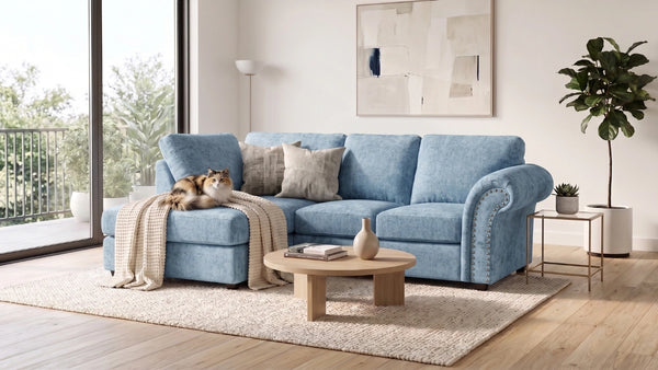 chenille-skyblue-Left Hand Facing